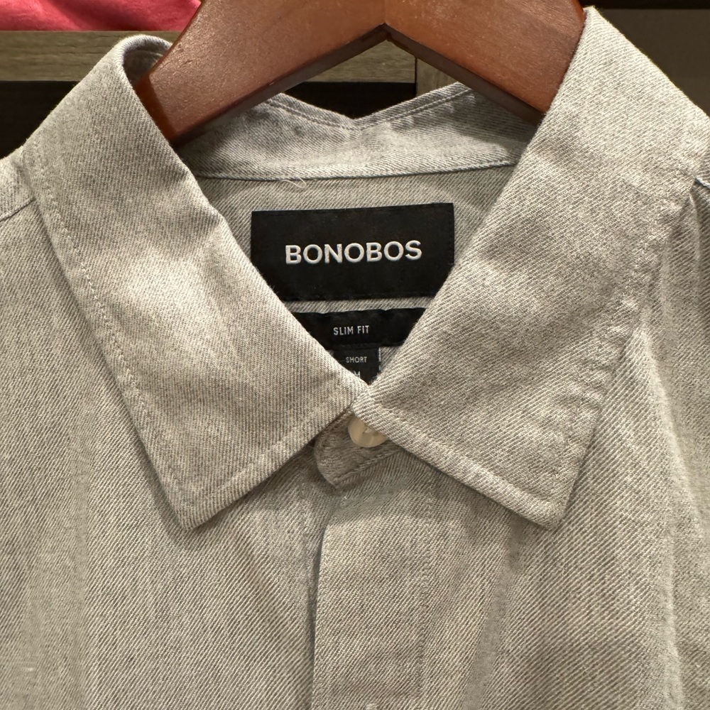 Bonobos Light Gray Button-Up Shirt